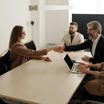 Clients meeting their design team